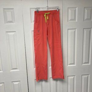 Figs - Hot Coral Kade Cargo Pants - XS/Tall